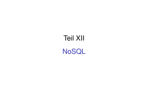 Teil XII NoSQL