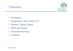 Suizid im Österreichischen Bundesheer - einige Erkenntnisse