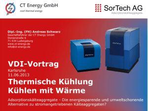 VDI-Vortrag Thermische Kühlung Kühlen mit Wärme