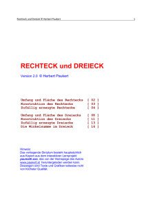 RECHTECK und DREIECK - von Herbert Paukert