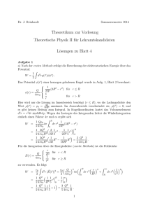 Lösungen - Institut für Theoretische Physik