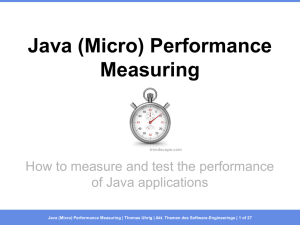 Java (Micro) Performance Measuring