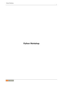 Python Workshop