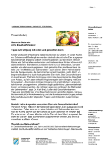 Pressemitteilung Gesunde Ostereier ohne Bauchschmerzen! Tipps