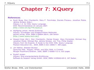 Chapter 7: XQuery