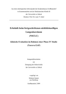 Erlotinib beim fortgeschrittenen nichtkleinzelligen Lungenkarzinom