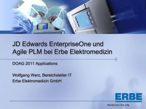 JD Edwards und Agile PLM bei Erbe-Elektromedizin