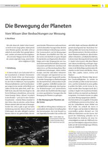 Die Bewegung der Planeten