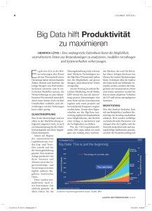 Big Data hilft Produktivität zu maximieren