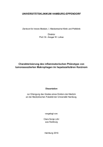 Charakterisierung des inflammatorischen Phänotyps von