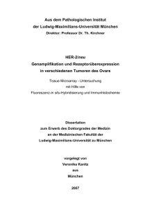 HER-2/neu Genamplifikation und Rezeptorüberexpression an