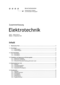 Zusammenfassung Elektrotechnik