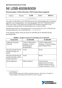 Bedienungsanleitung zum NI USB-6008/6009