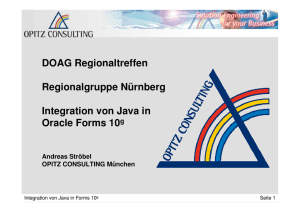Integration von Java in Forms