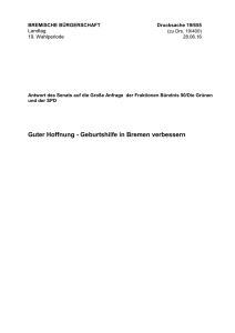 Guter Hoffnung - Geburtshilfe in Bremen verbessern