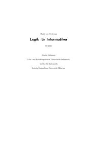 Logik für Informatiker - Lehr- und Forschungseinheit für