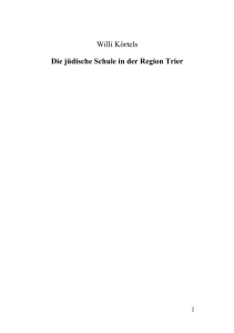 Die jüdische Schule in der Region Trier