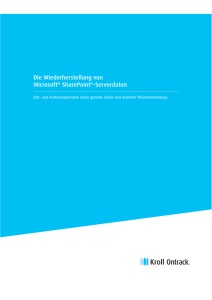 Die Wiederherstellung von Microsoft® SharePoint