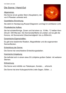 Die Sonne / Hand-Out - Karl-Brachat