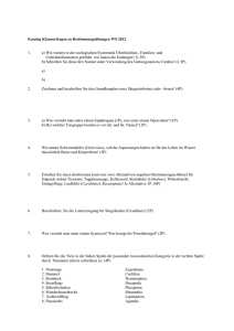 Katalog Klausurfragen Bestimmungsübungen 2012 ohne