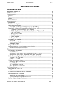 Mitschriften Informatik B Inhaltsverzeichnis