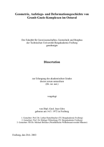 Geometrie, Aufstiegs- und Deformationsgeschichte von Granit