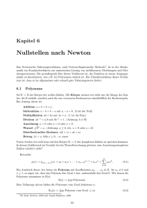 Nullstellen nach Newton
