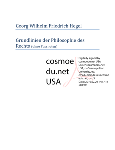 Hegel - Grundlinien der Philosophie des Rechts
