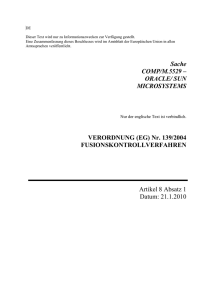 Sache COMP/M.5529 - Europäische Kommission