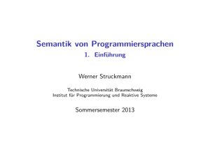 Semantik von Programmiersprachen