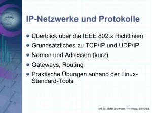 Netzwerksmanagement - IP-Netzwerke und Protokolle