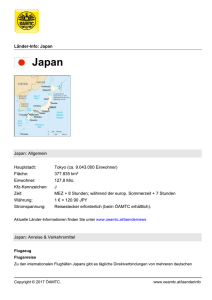 Länder-Info: Japan Japan: Allgemein Hauptstadt: Tokyo