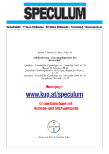 Stillf&ouml;rderung - eine Angelegenheit der &Auml;rzteschaft