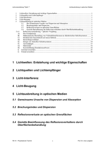 1 Lichtwellen: Entstehung und wichtige Eigenschaften 2