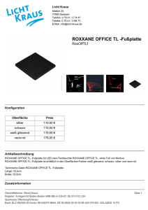 ROXXANE OFFICE TL -Fußplatte