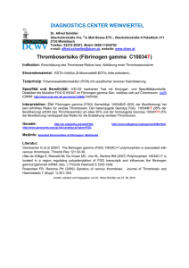 Fibrinogen gamma C10034T - Diagnostics Center Weinviertel