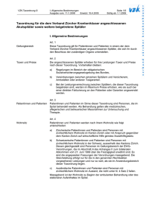 VZK-Taxordnung gültig ab 1. Januar 2006