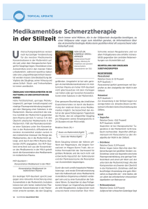 Medikamentöse Schmerztherapie in der Stillzeit