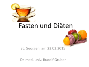 "Fasten und Diäten" - Vortrag St. Georgen 2015