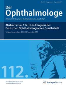 Abstractband - DOG - Deutsche Ophthalmologische Gesellschaft