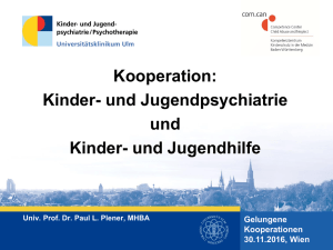 Workshop 2016 - KJP und KJ-Hilfe (Vortrag P. L. Plener, Ulm)