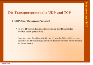 Die Transportprotokolle UDP und TCP