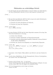 Flächensätze am rechtwinkligen Dreieck