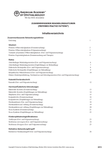 Inhaltsverzeichnis - American Academy of Ophthalmology