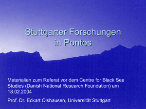 Stuttgarter Forschungen in Pontos