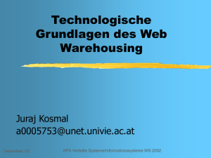 Technologische Grundlagen des Web Warehousing