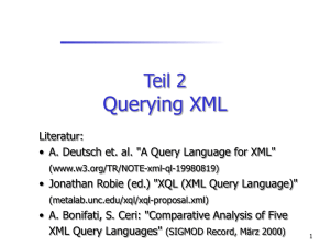 Querying XML