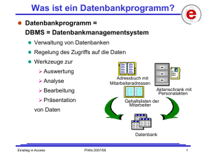 PPS - Grundlagen Access