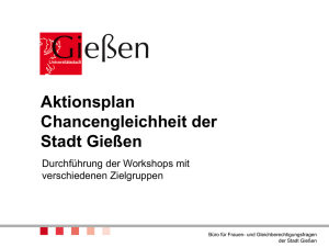 Präsentation Workshopdurchführung Aktionsplan