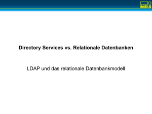 Directory Services vs. Relationale Datenbanken